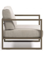 PASTEUM in dove gray aluminum and cushions in water-repellent and washable removable fabric