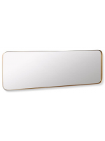 VERSUS 100x30 oder 150x55 cm moderner rechteckiger Spiegel mit vergoldetem Stahlrahmen