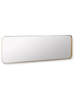 VERSUS 100x30 ou 150x55 cm Miroir rectangulaire moderne avec cadre en acier doré