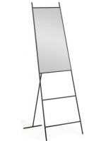 LEA floor mirror in black metal
