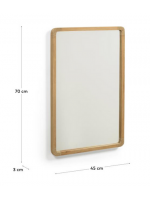 GADI 45x70 cm in legno di teak specchio