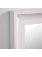 SEVEN 52x152 cm in white wood rectangular living room mirror