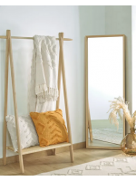 CAMBRIDG 152x52 cm with frame in natural or dark wood rectangular mirror home living