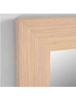 MALMO 180x80 cm con cornice in legno con finitura naturale specchio casa living