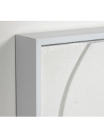 PRIMULA Set aus zwei modernen Gemälden auf weißer geprägter Leinwand