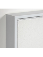 PRIMULA Set aus zwei modernen Gemälden auf weißer geprägter Leinwand