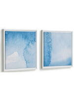 CIELO set of two modern paintings on canvas
