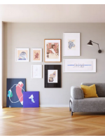 NAPIST farbiges Bild 60x90 in Holz auf Leinwand gemalt