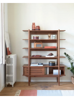 ASSO bookcase 130x169 cm veneered walnut design home