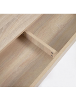 MELA scrivania 100x62 cm in metallo bianco e melamina legno naturale