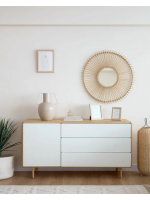 LENA Sideboard 150 cm aus Massivholz und Eschenfurnier