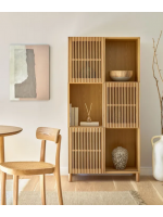 BOMBER 84x170 cm sideboard in solid wood and oak veneer