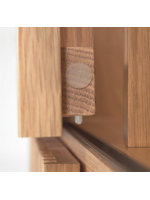 BOMBER 84x170 cm sideboard in solid wood and oak veneer