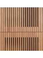 BOMBER Buffet 84x170 cm en bois massif et placage chêne