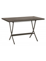 PIEGHEVOLE 120x80 tavolo chiudibile in metallo zincato antracite per esterno