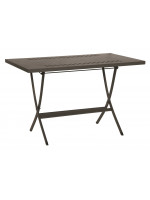 PIEGHEVOLE Table pliante 120x80 en métal galvanisé anthracite pour extérieur