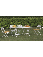 PIEGHEVOLE 140 oder 160 cm Klapptisch aus weiß oder anthrazit verzinktem Metall für den Außenbereich