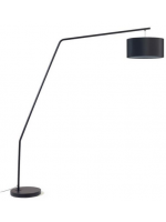 CAPRI lampadaire en métal noir et abat-jour en coton design home office