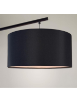 CAPRI floor lamp in black metal and cotton lampshade home office design