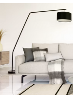 CAPRI Stehlampe aus Metall und Lampenschirm aus Baumwolle im Home-Office-Design