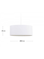 ARES white or black cotton lampshade for pendant lamp