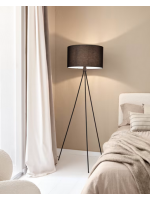 ABECIA floor lamp shade in metal and cotton