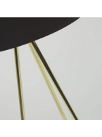 COLAY brass metal tripod with black fabric lampshade floor lamp