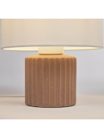 FRIZI abat jour lamp in terracotta and white cotton