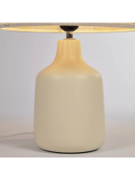 BOSCA lampe de table en céramique et bambou