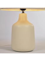 BOSCA table lamp in ceramic and bamboo