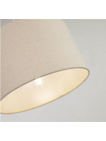 BAHAMAS lustre beige ou gris avec abat-jour en coton