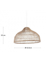 ASAI lampshade for suspension lamp in hand-woven natural fiber