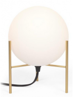 BORIS table lamp in gold metal and design glass sphere