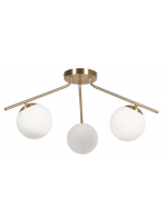 CETUS metal chandelier and 3 enameled glass spheres design