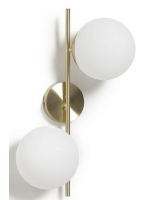 BREIV applique metal and 2 enameled glass spheres design