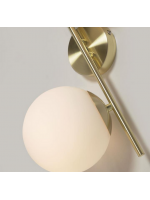 BREIV applique metal and 2 enameled glass spheres design