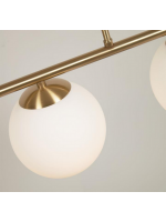 ABENZA metal chandelier and 3 enameled glass spheres design