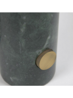 BIRT table lamp in green marble and satin glass