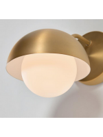 DESPA Lampe applique en métal doré et sphère en verre satiné