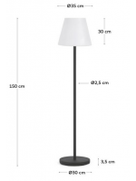 BLAK floor lamp with integrated white LED light and different colors for indoor or outdoor