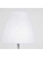WHITE table lamp with integrated white LED light and different colors for indoor or outdoor