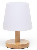 FROWEN Warm LED lamp in polyethylene and wood for indoor or outdoor