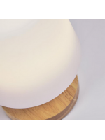 FROWEN Warm LED lamp in polyethylene and wood for indoor or outdoor