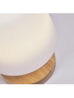 FROWEN Warme LED Lampe aus Polyethylen und Holz für den Innen und Außenbereich