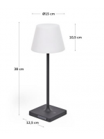 DREY Lampe LED chaude en polyéthylène et aluminium pour intérieur ou extérieur
