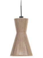 SIPER lampshade for suspension lamp in hand-woven natural fiber jute and black metal