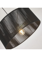 TARTAR lampshade for suspension lamp in black cotton