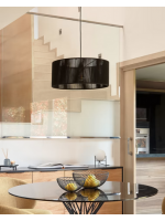 TARTAR lampshade for suspension lamp in black cotton