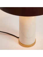 ELIT lampe de table en marbre blanc et métal
