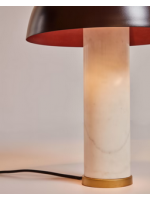 ELIT lampe de table en marbre blanc et métal